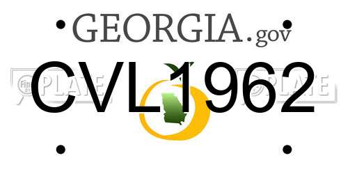 CVL1962 Georgia License Plate