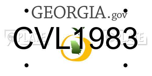 CVL1983 Georgia License Plate