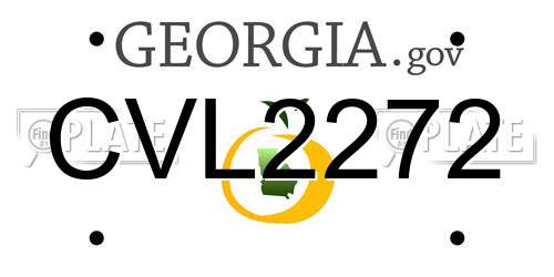 CVL2272 Georgia License Plate