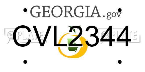 CVL2344 Georgia License Plate