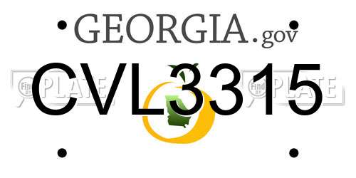 CVL3315 Georgia License Plate