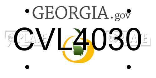 CVL4030 Georgia License Plate