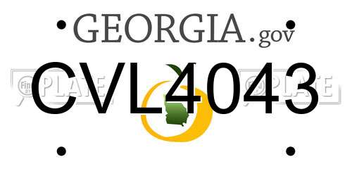 CVL4043 Georgia License Plate