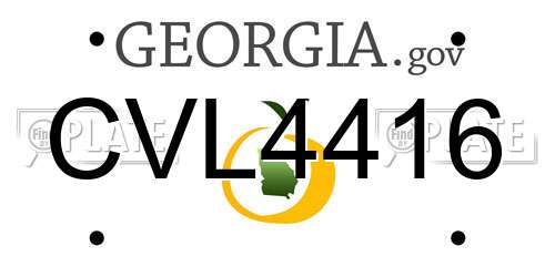 CVL4416 Georgia License Plate