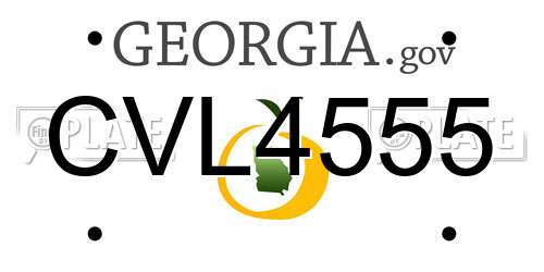 CVL4555 Georgia License Plate