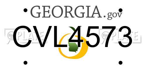 CVL4573 Georgia License Plate