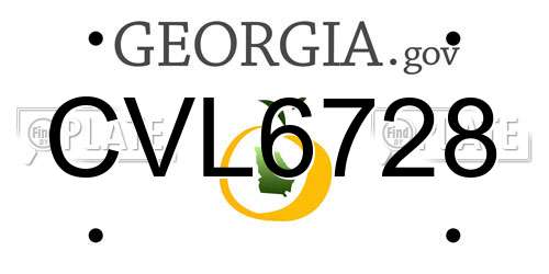 CVL6728 Georgia License Plate