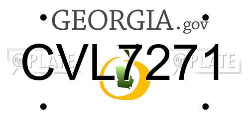 CVL7271 Georgia License Plate