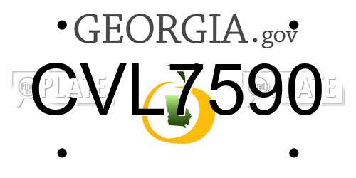 CVL7590 Georgia License Plate