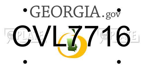 CVL7716 Georgia License Plate