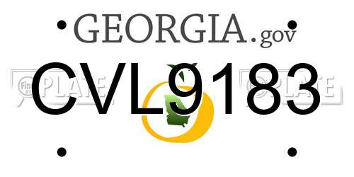 CVL9183 Georgia License Plate