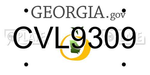 CVL9309 Georgia License Plate