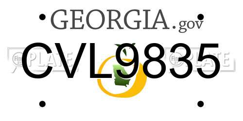 CVL9835 Georgia License Plate