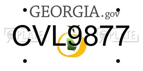 CVL9877 Georgia License Plate