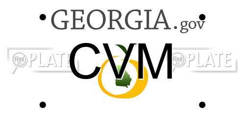 CVM Georgia License Plate