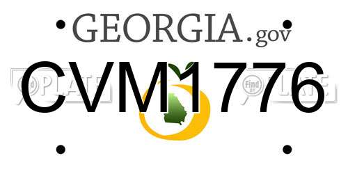 CVM1776 Georgia License Plate