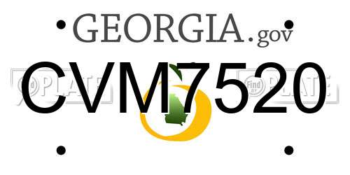 CVM7520 Georgia License Plate