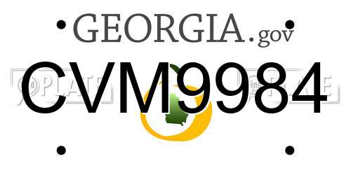 CVM9984 Georgia License Plate