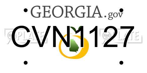 CVN1127 Georgia License Plate