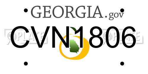 CVN1806 Georgia License Plate