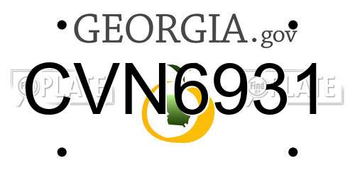 CVN6931 Georgia License Plate