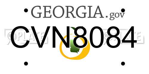 CVN8084 Georgia License Plate