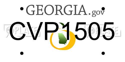 CVP1505 Georgia License Plate
