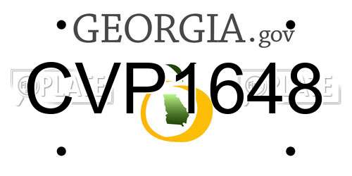 CVP1648 Georgia License Plate