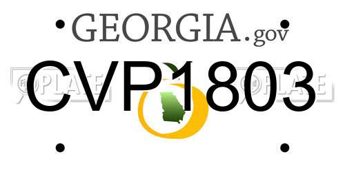 CVP1803 Georgia License Plate