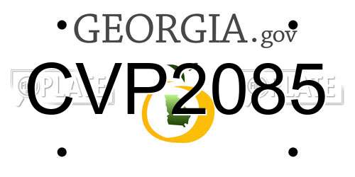 CVP2085 Georgia License Plate