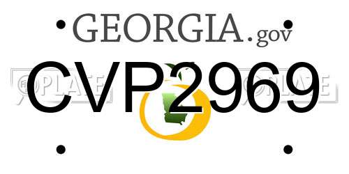 CVP2969 Georgia License Plate
