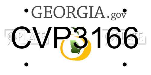 CVP3166 Georgia License Plate