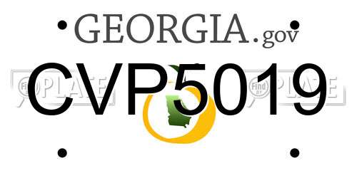 CVP5019 Georgia License Plate