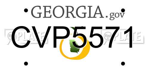 CVP5571 Georgia License Plate