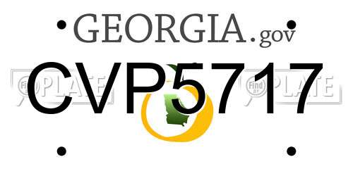 CVP5717 Georgia License Plate
