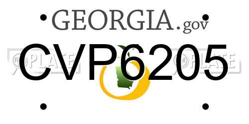 CVP6205 Georgia License Plate