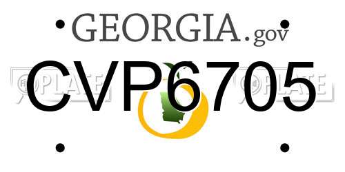 CVP6705 Georgia License Plate