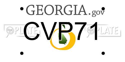 CVP71 Georgia License Plate