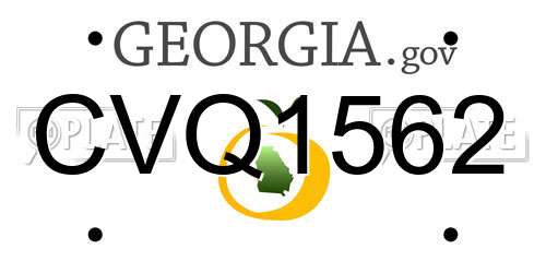CVQ1562 Georgia License Plate