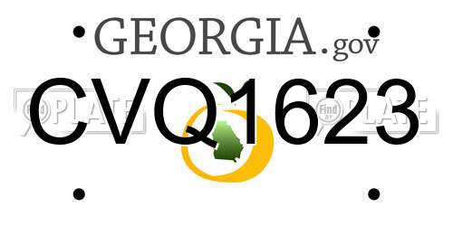 CVQ1623 Georgia License Plate