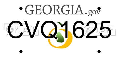 CVQ1625 Georgia License Plate