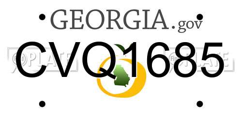 CVQ1685 Georgia License Plate