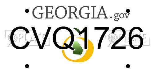 CVQ1726 Georgia License Plate
