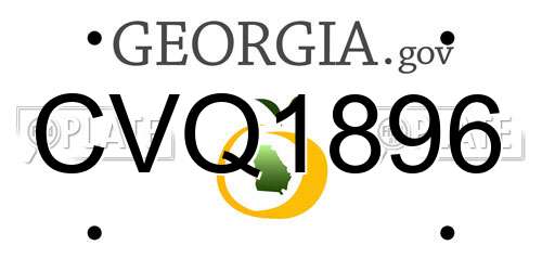 CVQ1896 Georgia License Plate