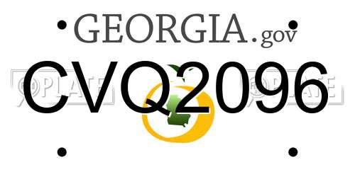 CVQ2096 Georgia License Plate