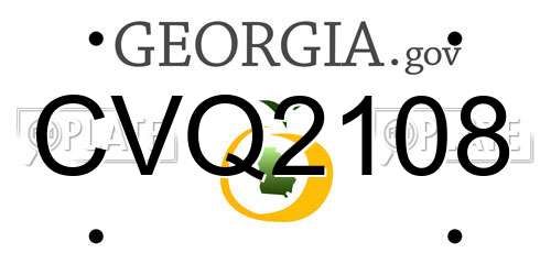CVQ2108 Georgia License Plate