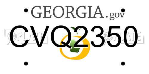 CVQ2350 Georgia License Plate