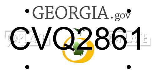 CVQ2861 Georgia License Plate
