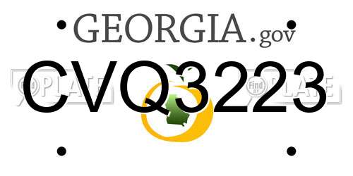 CVQ3223 Georgia License Plate