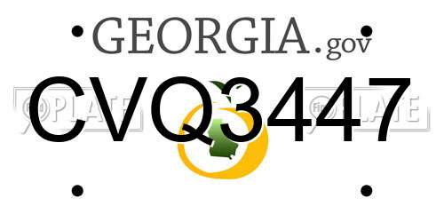 CVQ3447 Georgia License Plate